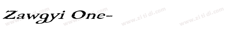 Zawgyi One字体转换